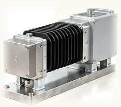 Bellow type auto guide unit on a steel base plate