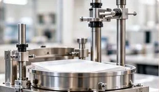 Laboratory hand sheet former with a stainless steel sheet mould